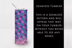 Mermaid Glitter Tumbler Sublimation PNG Product Image 2