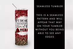 20oz Seamless Christmas Glitter Skinny Tumbler Sublimation Product Image 2