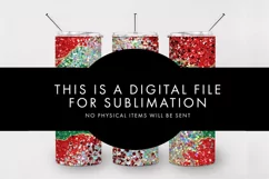 20oz Seamless Christmas Glitter Skinny Tumbler Sublimation Product Image 3