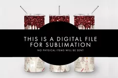 20oz Seamless Christmas Tree Skinny Tumbler Sublimation PNG Product Image 3