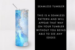 20oz Ice Blue Winter Agate Glitter Tumbler Sublimation PNG Product Image 3