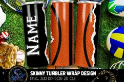 Add Text Basketball Ball Tumbler Sublimation Design PNG Product Image 1