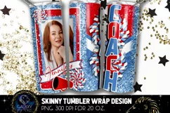 Add Photo Cheer Coach Tumbler Sublimation, Blue Red Coach Product Image 1