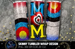 Archery Mom Tumbler Sublimation, Archery Mom Blue Red Product Image 1