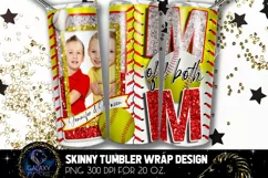 Baseball Softball Mom Tumbler Design, Mom of Both Tumbler Product Image 1