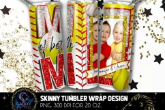 Baseball Softball Mom Tumbler Design, Mom of Both Tumbler Product Image 2