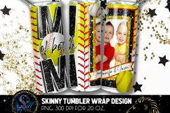 Baseball Softball Mom Tumbler Design, Mom of Both Tumbler Product Image 2