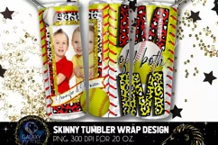 Baseball Softball Mom Tumbler Design, Mom of Both Tumbler Product Image 1