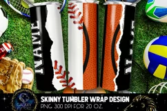 Baseball & Basketball Tumbler, Baseball Basketball Product Image 2