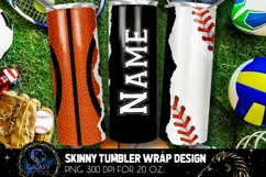Baseball & Basketball Tumbler, Baseball Basketball Product Image 1