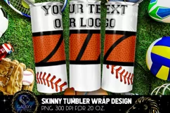 Baseball & Basketball Tumbler, Baseball Basketball Product Image 1