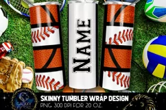 Baseball & Basketball Tumbler, Baseball Basketball Product Image 1
