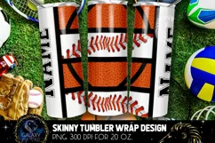 Baseball & Basketball Tumbler, Baseball Basketball Product Image 2