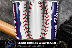 Add Tex Baseball Tumbler Sublimation, Blue Baseball Product Image 2