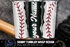Add Tex Baseball Tumbler Sublimation, Green Baseball Product Image 1