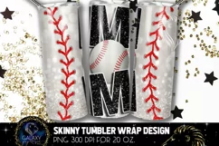 Black Baseball Mom Tumbler Design, Baseball Mom Sublimation Product Image 1