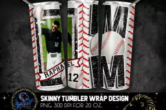 Add Photo Black Baseball Mom Tumbler Design, Baseball Mom Product Image 1