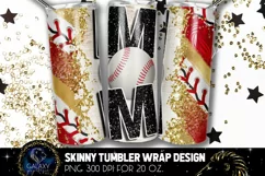 Black Baseball Mom Tumbler Design, Baseball Mom Sublimation Product Image 1