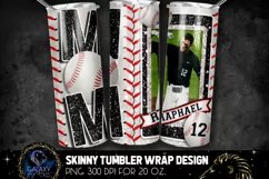 Add Photo Black Baseball Mom Tumbler Design, Baseball Mom Product Image 2