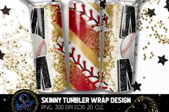 Black Baseball Mom Tumbler Design, Baseball Mom Sublimation Product Image 2