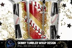 Black Baseball Mom Tumbler Design, Baseball Mom Sublimation Product Image 2