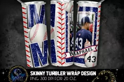 Add Photo Blue Baseball Mom Tumbler Design, Baseball Mom Product Image 2
