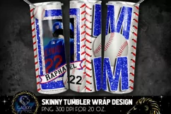 Add Photo Blue Baseball Mom Tumbler Design, Baseball Mom Product Image 1