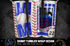 Add Photo Blue Baseball Mom Tumbler Design, Baseball Mom Product Image 2