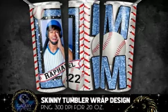 Add Photo Blue Baseball Mom Tumbler Design, Baseball Mom Product Image 1