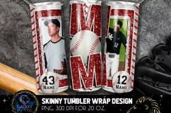 Add Photo Maroon Baseball Mom Tumbler Design, Brothers Product Image 1
