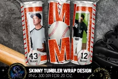 Add Photo Orange Baseball Mom Tumbler Design, Brothers Product Image 1