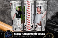 Add Photo Silver Baseball Mom Tumbler Design, Brothers Product Image 2