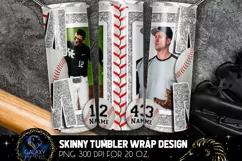 Add Photo Silver Baseball Mom Tumbler Design, Brothers Product Image 2