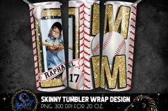 Add Photo Gold Baseball Mom Tumbler Design, Baseball Mom Product Image 1