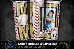 Add Photo Gold Baseball Mom Tumbler Design, Baseball Mom Product Image 2