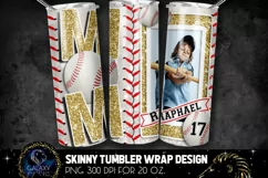Add Photo Gold Baseball Mom Tumbler Design, Baseball Mom Product Image 2