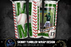 Add Photo Green Baseball Mom Tumbler Design, Baseball Mom Product Image 2