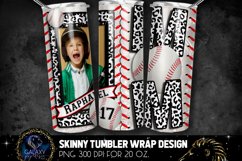 Add Photo Leopard Baseball Mom Tumbler Design, Baseball Mom Product Image 1