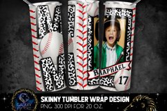 Add Photo Leopard Baseball Mom Tumbler Design, Baseball Mom Product Image 2