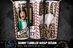 Add Photo Leopard Baseball Mom Tumbler Design, Baseball Mom Product Image 1