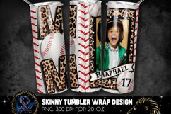 Add Photo Leopard Baseball Mom Tumbler Design, Baseball Mom Product Image 2
