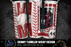 Add Photo Maroon Baseball Mom Tumbler Design, Baseball Mom Product Image 2