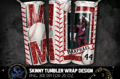 Add Photo Maroon Baseball Mom Tumbler Design, Baseball Mom Product Image 2