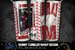 Add Photo Maroon Baseball Mom Tumbler Design, Baseball Mom Product Image 1