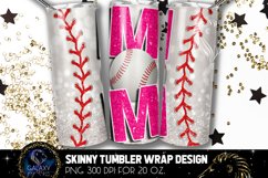 Pink Baseball Mom Tumbler Design, Baseball Mom Sublimation Product Image 1