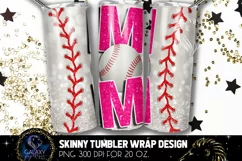 Pink Baseball Mom Tumbler Design, Baseball Mom Sublimation Product Image 1