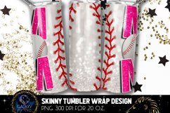 Pink Baseball Mom Tumbler Design, Baseball Mom Sublimation Product Image 2