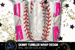Pink Baseball Mom Tumbler Design, Baseball Mom Sublimation Product Image 2