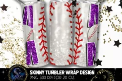 Purple Baseball Mom Tumbler Design, Baseball Mom Sublimation Product Image 2