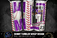 Add Photo Purple Baseball Mom Tumbler Design, Baseball Mom Product Image 2